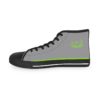 **Kicks – OSGOGO Stripes – Men’s Apple Green Print on Light Grey High-Top - Image 7