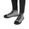 **Kicks – OSGOGO Stripes – Men’s Apple Green Print on Light Grey High-Top - Image 8