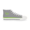**Kicks – OSGOGO Stripes – Men’s Apple Green Print on Light Grey High-Top - Image 12