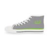 **Kicks – OSGOGO Stripes – Men’s Apple Green Print on Light Grey High-Top - Image 13