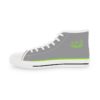 **Kicks – OSGOGO Stripes – Men’s Apple Green Print on Light Grey High-Top - Image 14