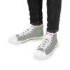 **Kicks – OSGOGO Stripes – Men’s Apple Green Print on Light Grey High-Top - Image 16