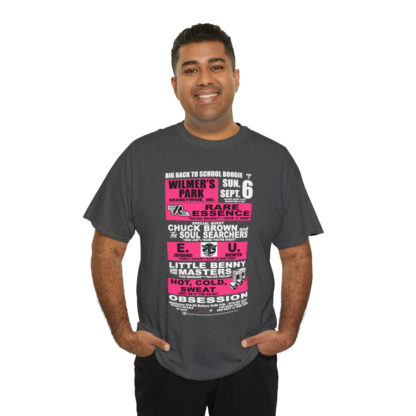 *Tee – Wilmer’s Park – RE, Chuck, EU, Benny, Hot Cold Sweat, Obsession - Pink Print on 4 Color Options