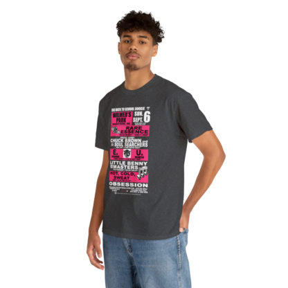 *Tee – Wilmer’s Park – RE, Chuck, EU, Benny, Hot Cold Sweat, Obsession - Pink Print on 4 Color Options - Image 5