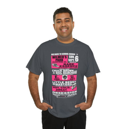 *Tee – Wilmer’s Park – RE, Chuck, EU, Benny, Hot Cold Sweat, Obsession - Pink Print on 4 Color Options - Image 28