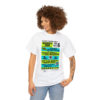 *Tee – Wilmer’s Park – RE, Chuck, EU, Benny, Hot Cold Sweat, Obsession - Lime Green & Light Blue Print on 4 Color Options - Image 2