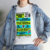 *Tee – Wilmer’s Park – RE, Chuck, EU, Benny, Hot Cold Sweat, Obsession - Lime Green & Light Blue Print on 4 Color Options - Image 7