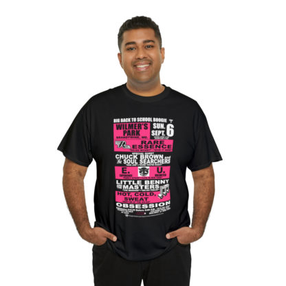 *Tee – Wilmer’s Park – RE, Chuck, EU, Benny, Hot Cold Sweat, Obsession - Pink Print on 4 Color Options - Image 10