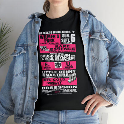 *Tee – Wilmer’s Park – RE, Chuck, EU, Benny, Hot Cold Sweat, Obsession - Pink Print on 4 Color Options - Image 16