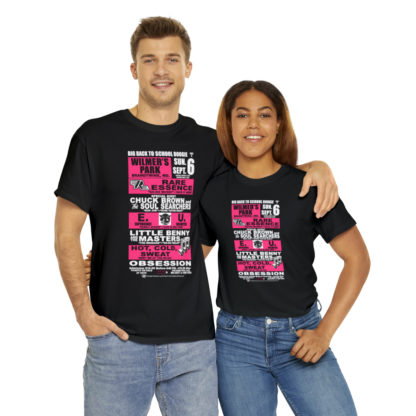 *Tee – Wilmer’s Park – RE, Chuck, EU, Benny, Hot Cold Sweat, Obsession - Pink Print on 4 Color Options - Image 17