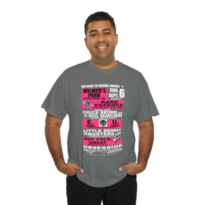*Tee – Wilmer’s Park – RE, Chuck, EU, Benny, Hot Cold Sweat, Obsession - Pink Print on 4 Color Options - Image 19