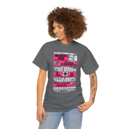 *Tee – Wilmer’s Park – RE, Chuck, EU, Benny, Hot Cold Sweat, Obsession - Pink Print on 4 Color Options - Image 20