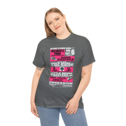 *Tee – Wilmer’s Park – RE, Chuck, EU, Benny, Hot Cold Sweat, Obsession - Pink Print on 4 Color Options - Image 21