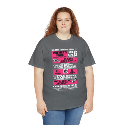 *Tee – Wilmer’s Park – RE, Chuck, EU, Benny, Hot Cold Sweat, Obsession - Pink Print on 4 Color Options - Image 24