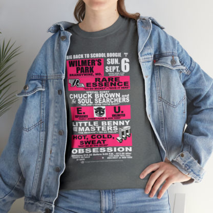 *Tee – Wilmer’s Park – RE, Chuck, EU, Benny, Hot Cold Sweat, Obsession - Pink Print on 4 Color Options - Image 25