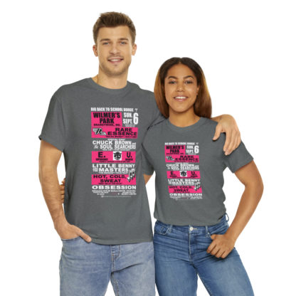 *Tee – Wilmer’s Park – RE, Chuck, EU, Benny, Hot Cold Sweat, Obsession - Pink Print on 4 Color Options - Image 26
