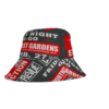 *Bucket Hat – NW Gardens – Mass Extinction – Red Print - Image 4