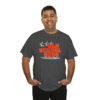 OSGOGO – Orange Fire, White & Grey Print Tee - Image 19