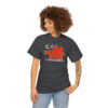 OSGOGO – Orange Fire, White & Grey Print Tee - Image 20