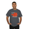 OSGOGO – Orange Fire, White & Grey Print Tee - Image 28
