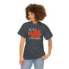 OSGOGO – Orange Fire, White & Grey Print Tee - Image 29