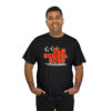 OSGOGO – Orange Fire, White & Grey Print Tee