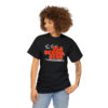 OSGOGO – Orange Fire, White & Grey Print Tee - Image 2