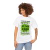 *Tee – Pomonkey Ball Diamond – Junk Yard – Apple Green Print on 4 Color Options - Image 2