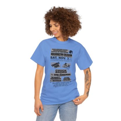 *Tee – Battle Of The Bands – Washington Coliseum – Trouble, EU, Chuck & Ayre Rayde – Grey Print on 12 Color Options - Image 65