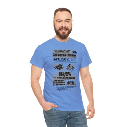 *Tee – Battle Of The Bands – Washington Coliseum – Trouble, EU, Chuck & Ayre Rayde – Grey Print on 12 Color Options - Image 67