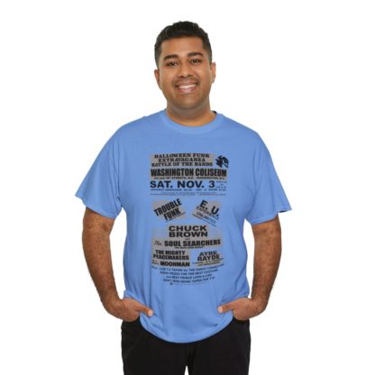 *Tee – Battle Of The Bands – Washington Coliseum – Trouble, EU, Chuck & Ayre Rayde – Grey Print on 12 Color Options - Image 64