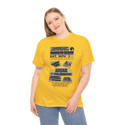 *Tee – Battle Of The Bands – Washington Coliseum – Trouble, EU, Chuck & Ayre Rayde – Grey Print on 12 Color Options - Image 48