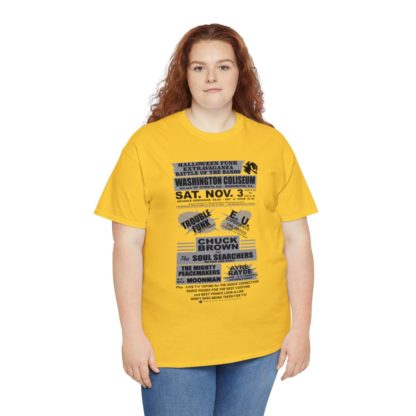 *Tee – Battle Of The Bands – Washington Coliseum – Trouble, EU, Chuck & Ayre Rayde – Grey Print on 12 Color Options - Image 51