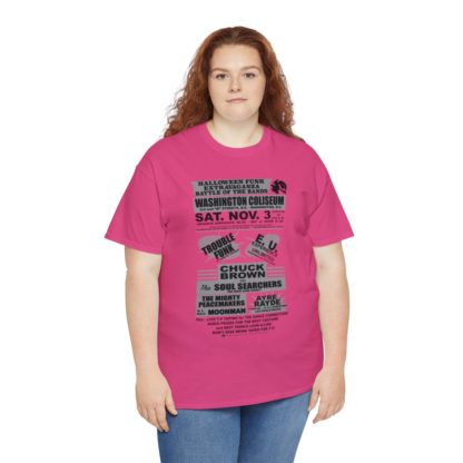 *Tee – Battle Of The Bands – Washington Coliseum – Trouble, EU, Chuck & Ayre Rayde – Grey Print on 12 Color Options - Image 105