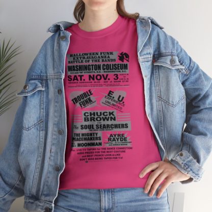 *Tee – Battle Of The Bands – Washington Coliseum – Trouble, EU, Chuck & Ayre Rayde – Grey Print on 12 Color Options - Image 106
