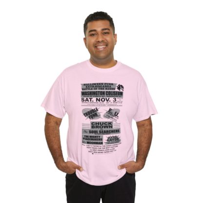 *Tee – Battle Of The Bands – Washington Coliseum – Trouble, EU, Chuck & Ayre Rayde – Grey Print on 12 Color Options - Image 82