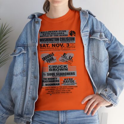 *Tee – Battle Of The Bands – Washington Coliseum – Trouble, EU, Chuck & Ayre Rayde – Grey Print on 12 Color Options - Image 43