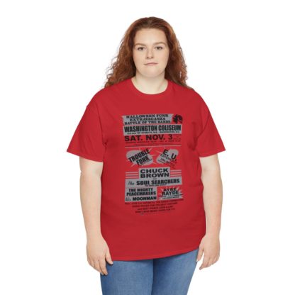 *Tee – Battle Of The Bands – Washington Coliseum – Trouble, EU, Chuck & Ayre Rayde – Grey Print on 12 Color Options - Image 6
