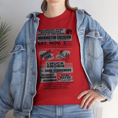 *Tee – Battle Of The Bands – Washington Coliseum – Trouble, EU, Chuck & Ayre Rayde – Grey Print on 12 Color Options - Image 7