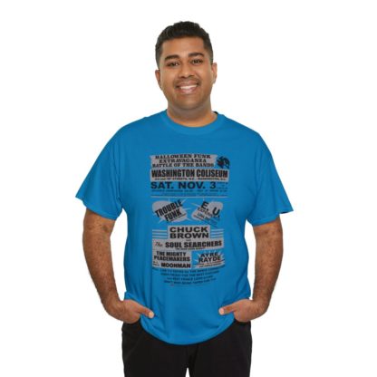 *Tee – Battle Of The Bands – Washington Coliseum – Trouble, EU, Chuck & Ayre Rayde – Grey Print on 12 Color Options - Image 73
