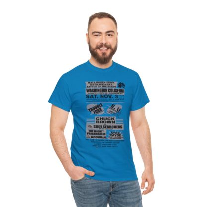 *Tee – Battle Of The Bands – Washington Coliseum – Trouble, EU, Chuck & Ayre Rayde – Grey Print on 12 Color Options - Image 76
