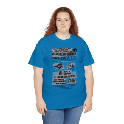 *Tee – Battle Of The Bands – Washington Coliseum – Trouble, EU, Chuck & Ayre Rayde – Grey Print on 12 Color Options - Image 78