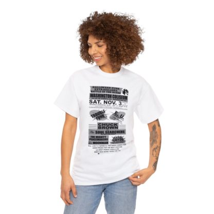*Tee – Battle Of The Bands – Washington Coliseum – Trouble, EU, Chuck & Ayre Rayde – Grey Print on 12 Color Options - Image 11