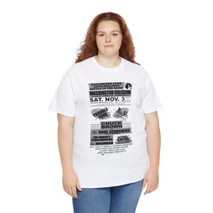 *Tee – Battle Of The Bands – Washington Coliseum – Trouble, EU, Chuck & Ayre Rayde – Grey Print on 12 Color Options - Image 15