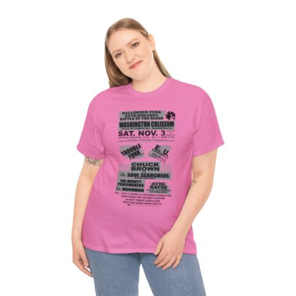 *Tee – Battle Of The Bands – Washington Coliseum – Trouble, EU, Chuck & Ayre Rayde – Grey Print on 12 Color Options - Image 93