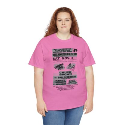 *Tee – Battle Of The Bands – Washington Coliseum – Trouble, EU, Chuck & Ayre Rayde – Grey Print on 12 Color Options - Image 96