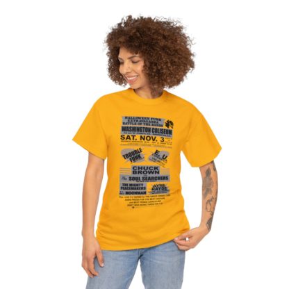 *Tee – Battle Of The Bands – Washington Coliseum – Trouble, EU, Chuck & Ayre Rayde – Grey Print on 12 Color Options - Image 29