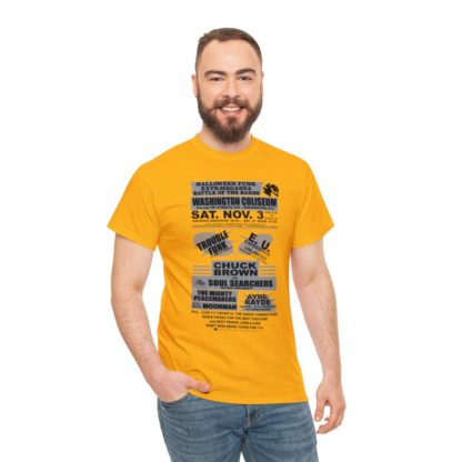 *Tee – Battle Of The Bands – Washington Coliseum – Trouble, EU, Chuck & Ayre Rayde – Grey Print on 12 Color Options - Image 31