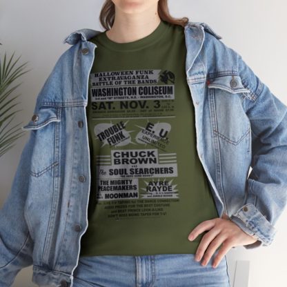 *Tee – Battle Of The Bands – Washington Coliseum – Trouble, EU, Chuck & Ayre Rayde – Grey Print on 12 Color Options - Image 61