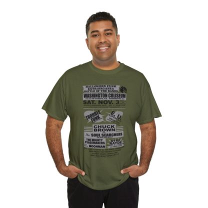 *Tee – Battle Of The Bands – Washington Coliseum – Trouble, EU, Chuck & Ayre Rayde – Grey Print on 12 Color Options - Image 55